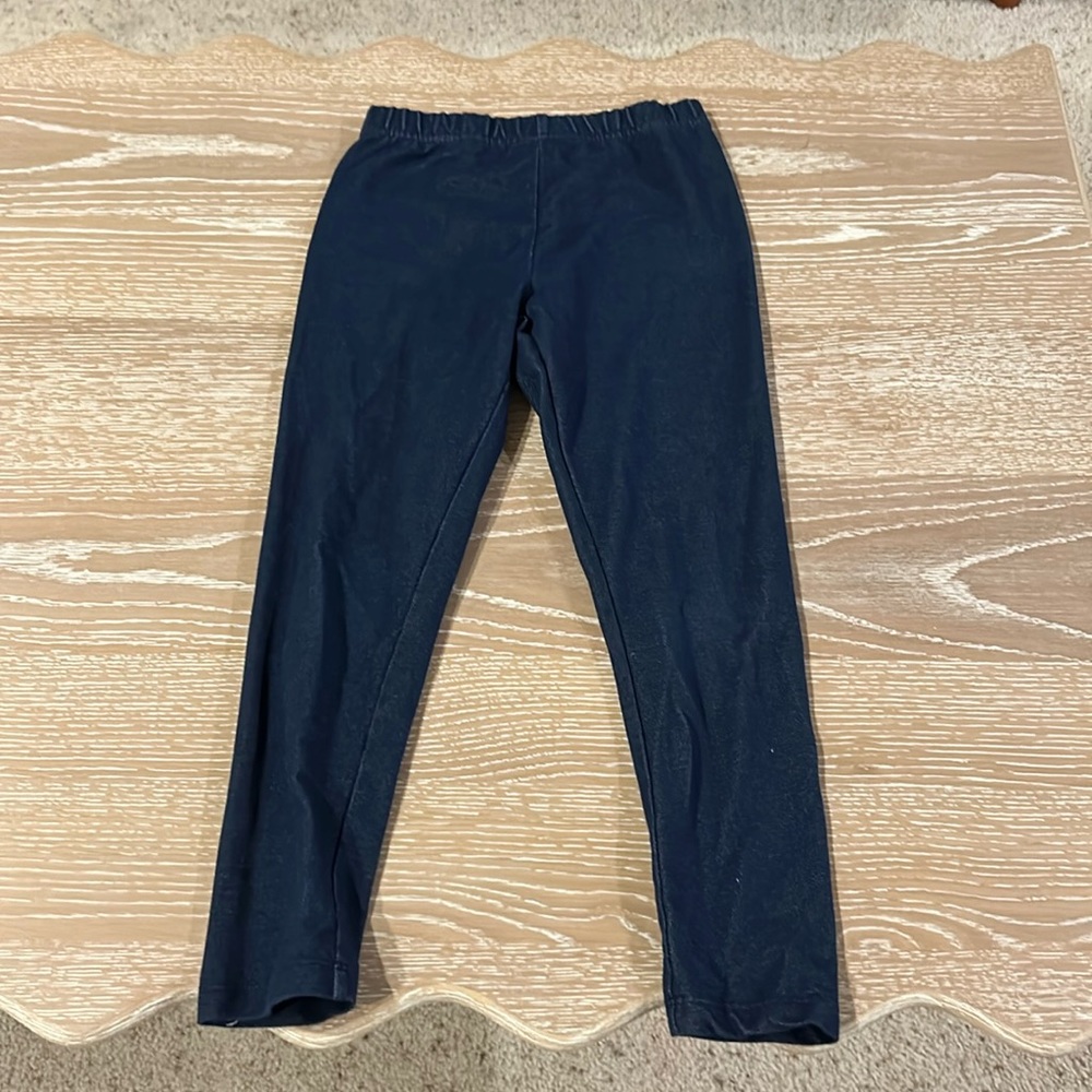 Cotton fake denim pants, blue, no stains, used